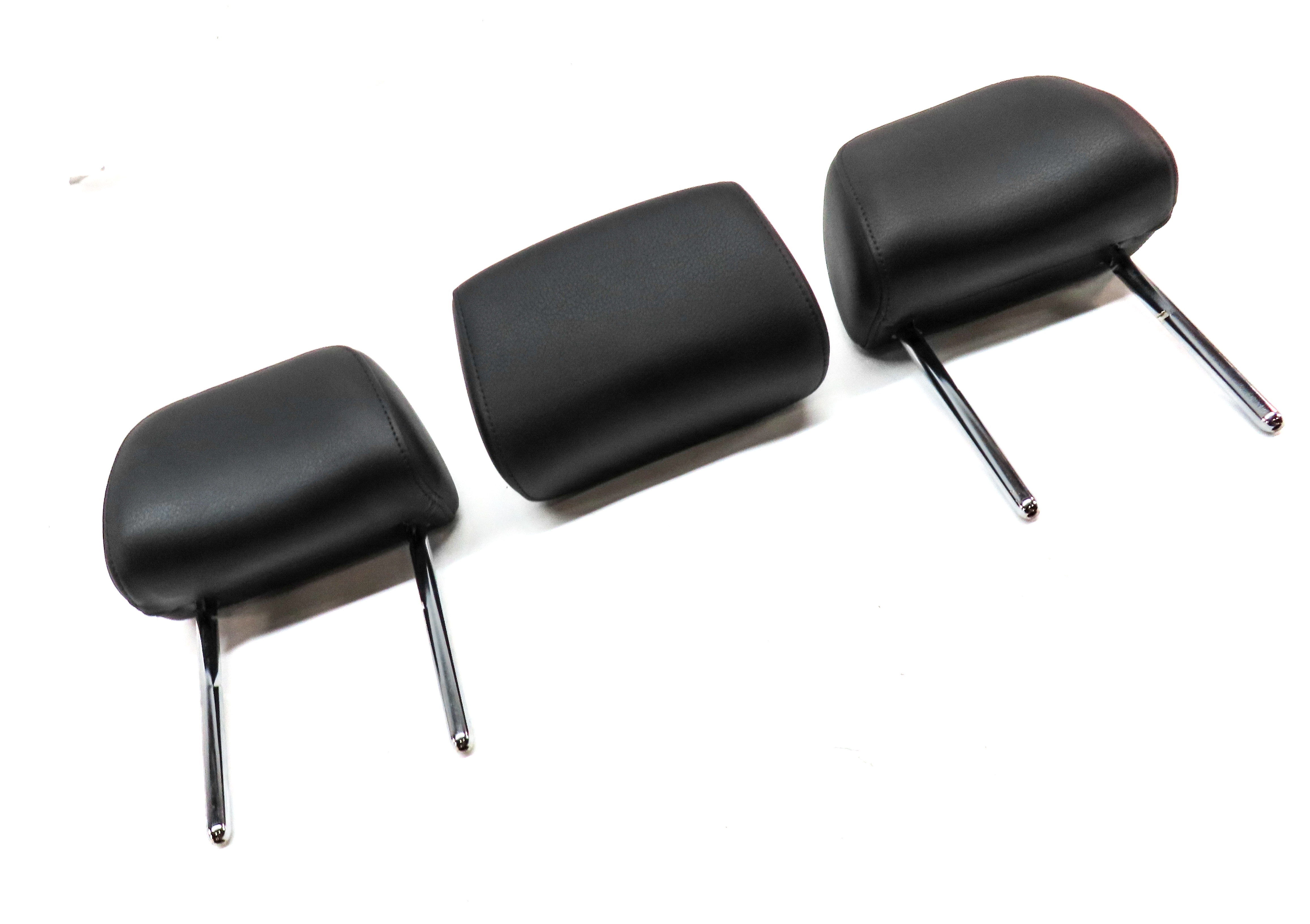 13-16 A4 S4 12-18 A6 S6 C7 B8 REAR LEFT RIGHT CENTER SEAT HEADREST SET/3 (Black) — exact item pictured